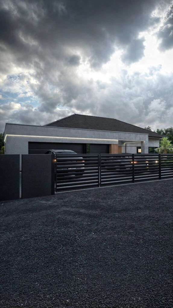 Koncepcja elewacji domu z tarasem — Dąbrowa Górnicza