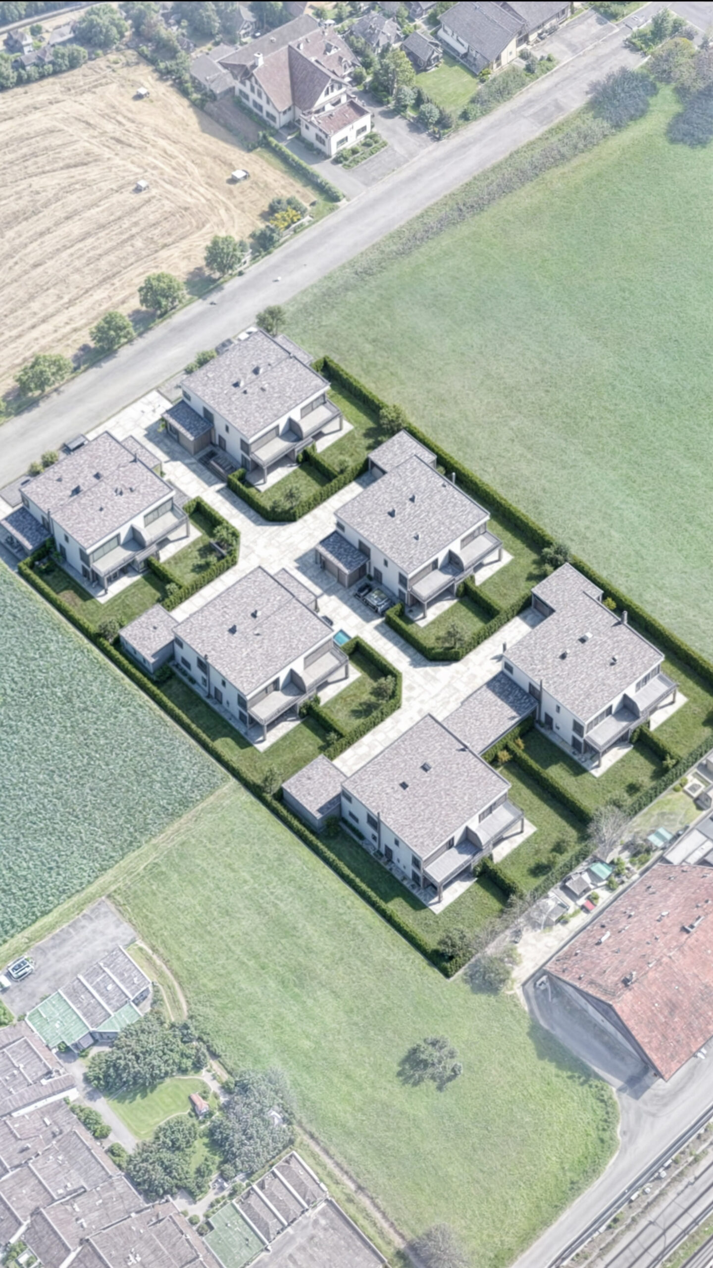 Osiedle 6 domów w zabudowie bliźniaczej Itingen, Szwajcaria