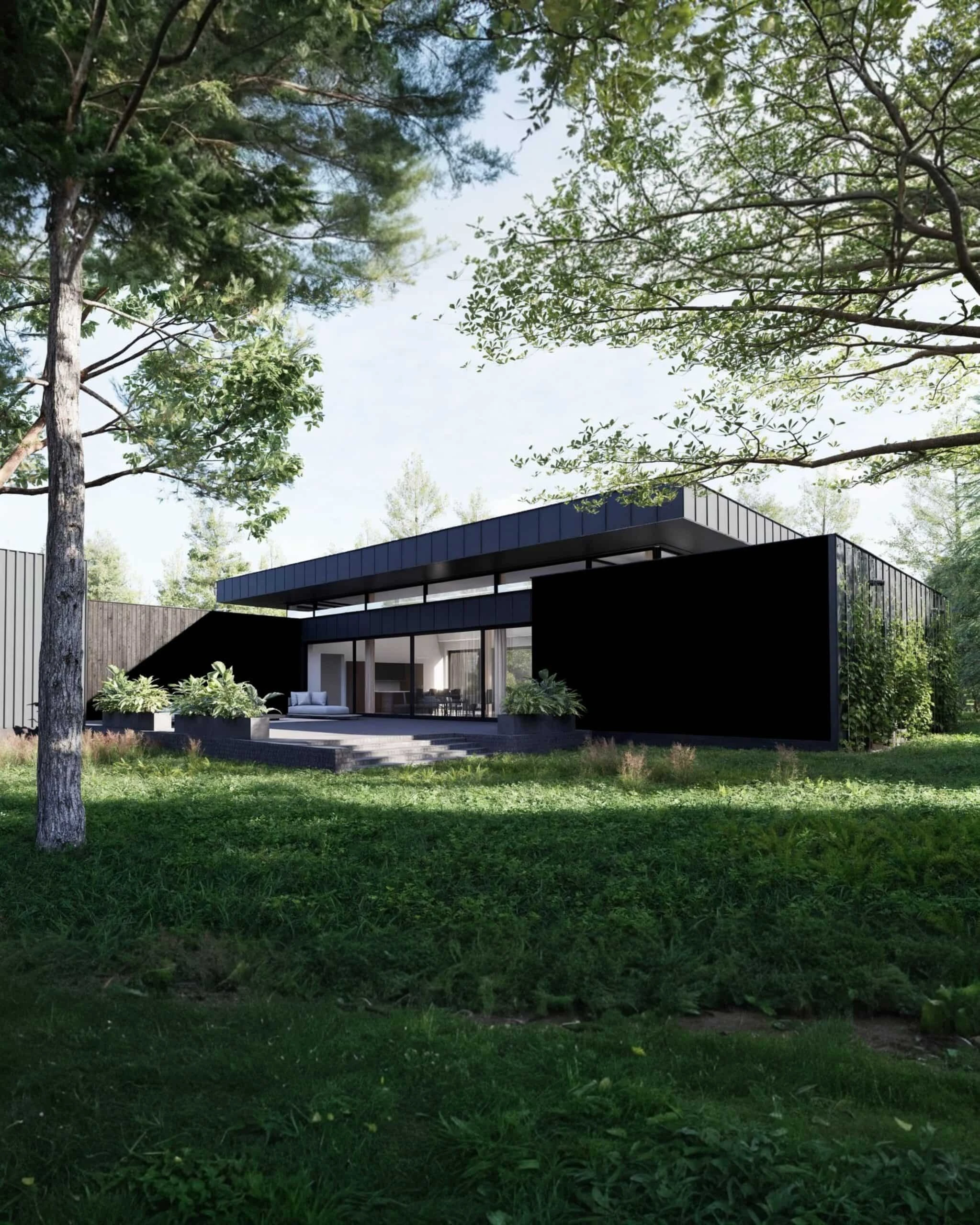 Leśny Dom Radziejowice — wizualizacja 3D