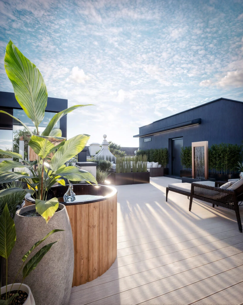 Lofty na Pompach — taras na dachu