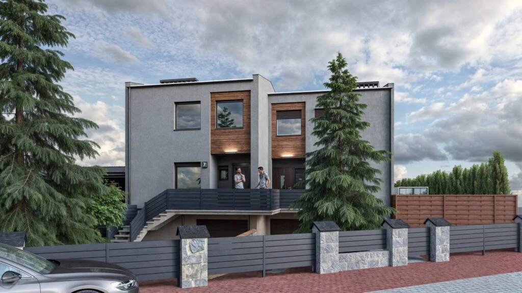 Fotorealistyczna wizualizacja elewacji budynku przy ulicy Solnej w Lesznie