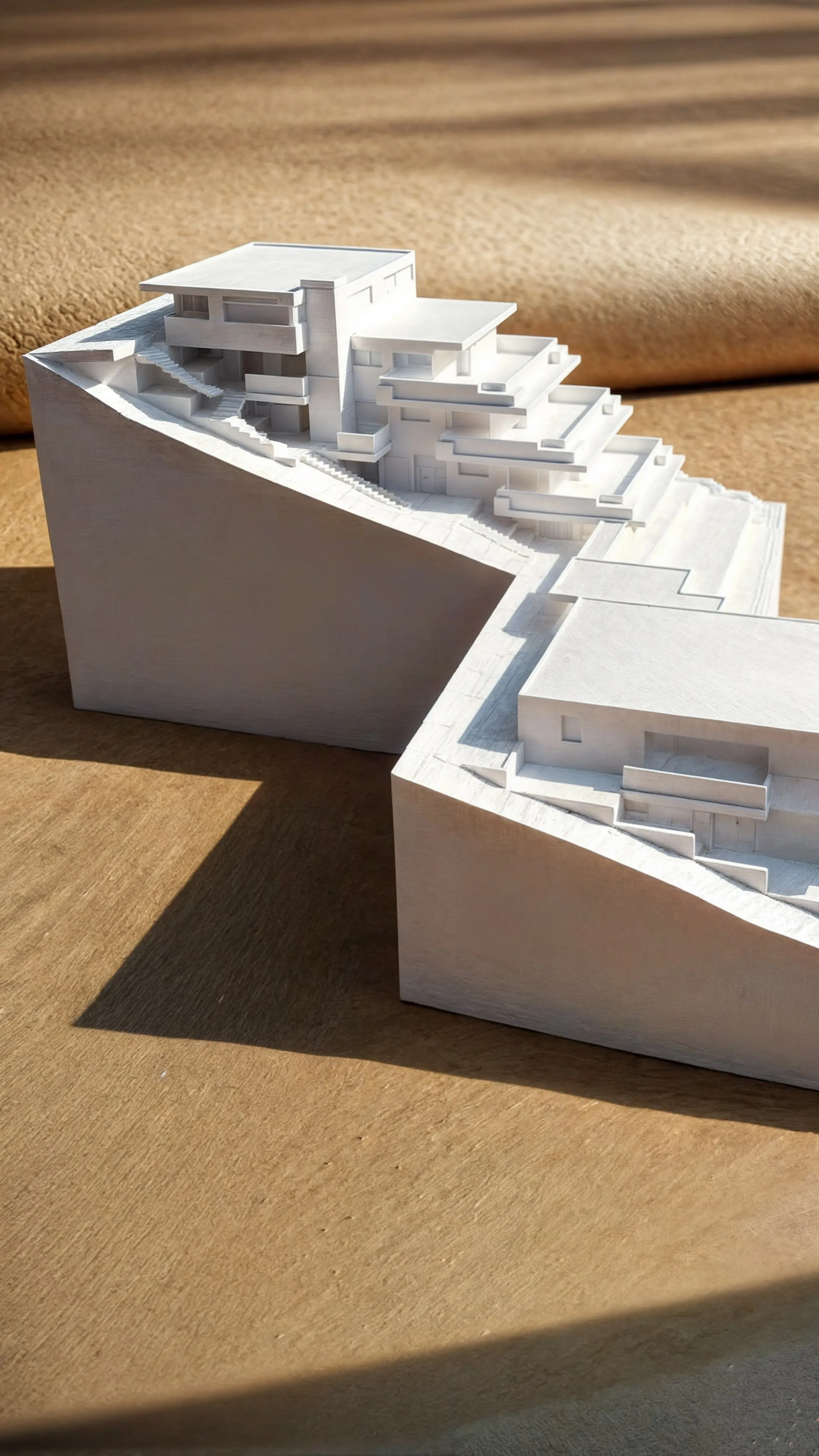 Model architektoniczny osiedla Auenstein w Szwajcarii, skala 1:500