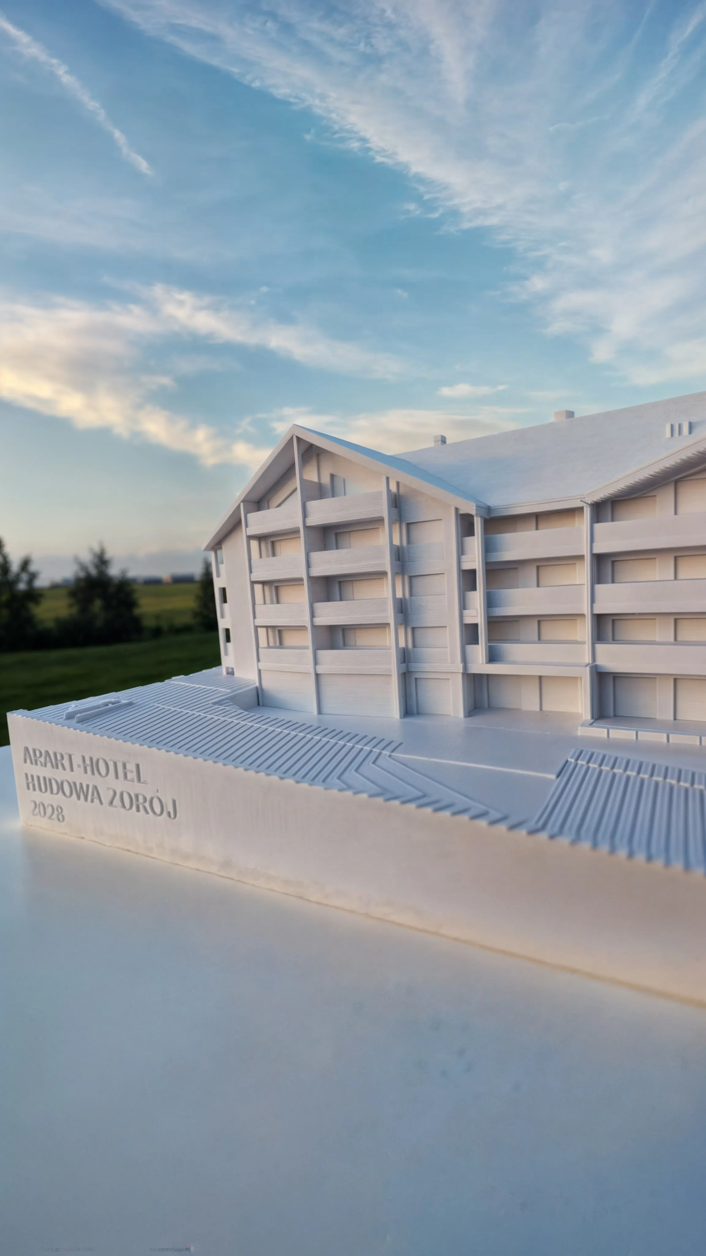 Makieta pojedynczego obiektu - Hotel Kudowa Zdrój, skala 1:200