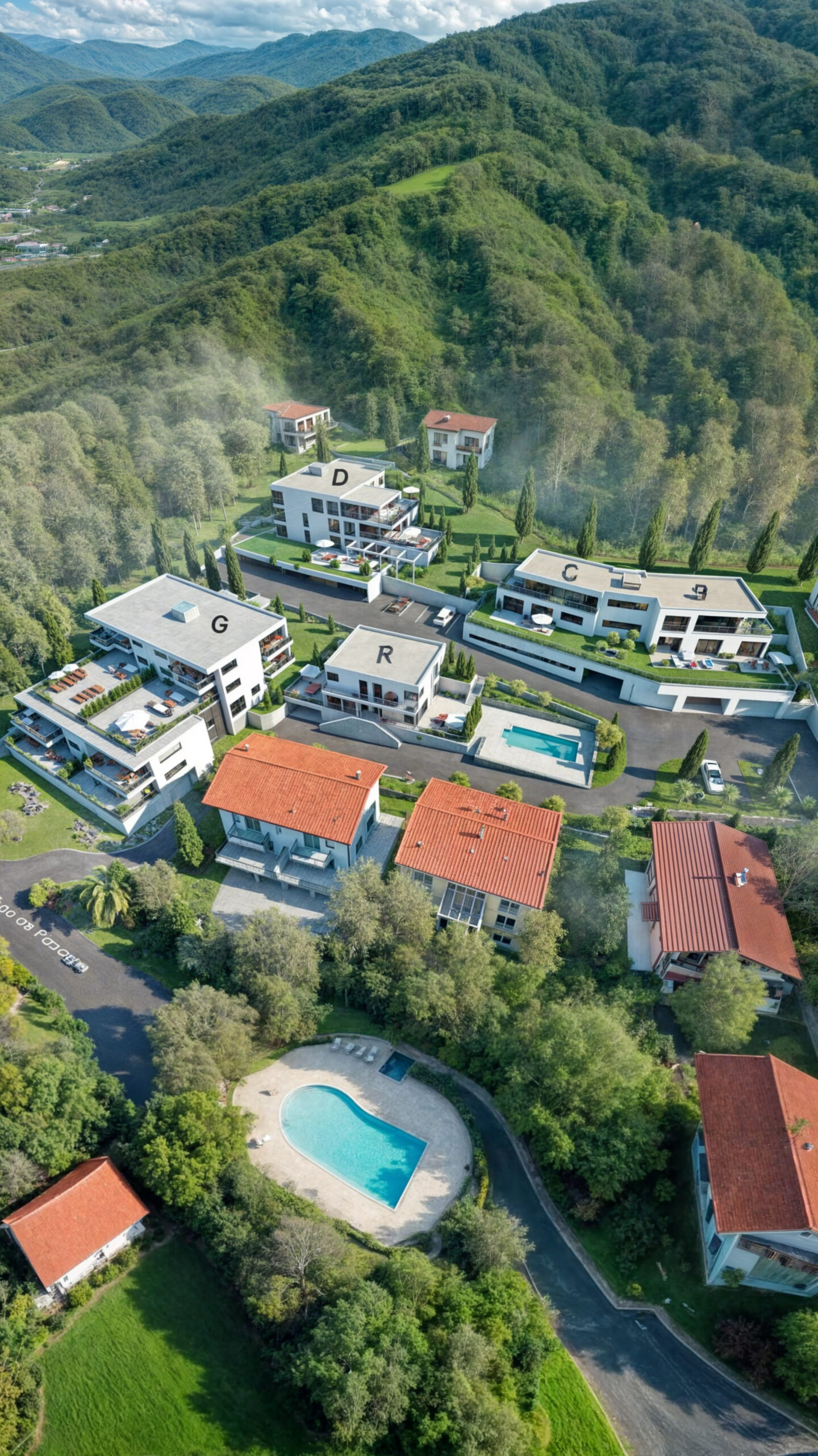 Wizualizacja 3D - Kompleks mieszkalny w Piazzogna, Szwajcaria