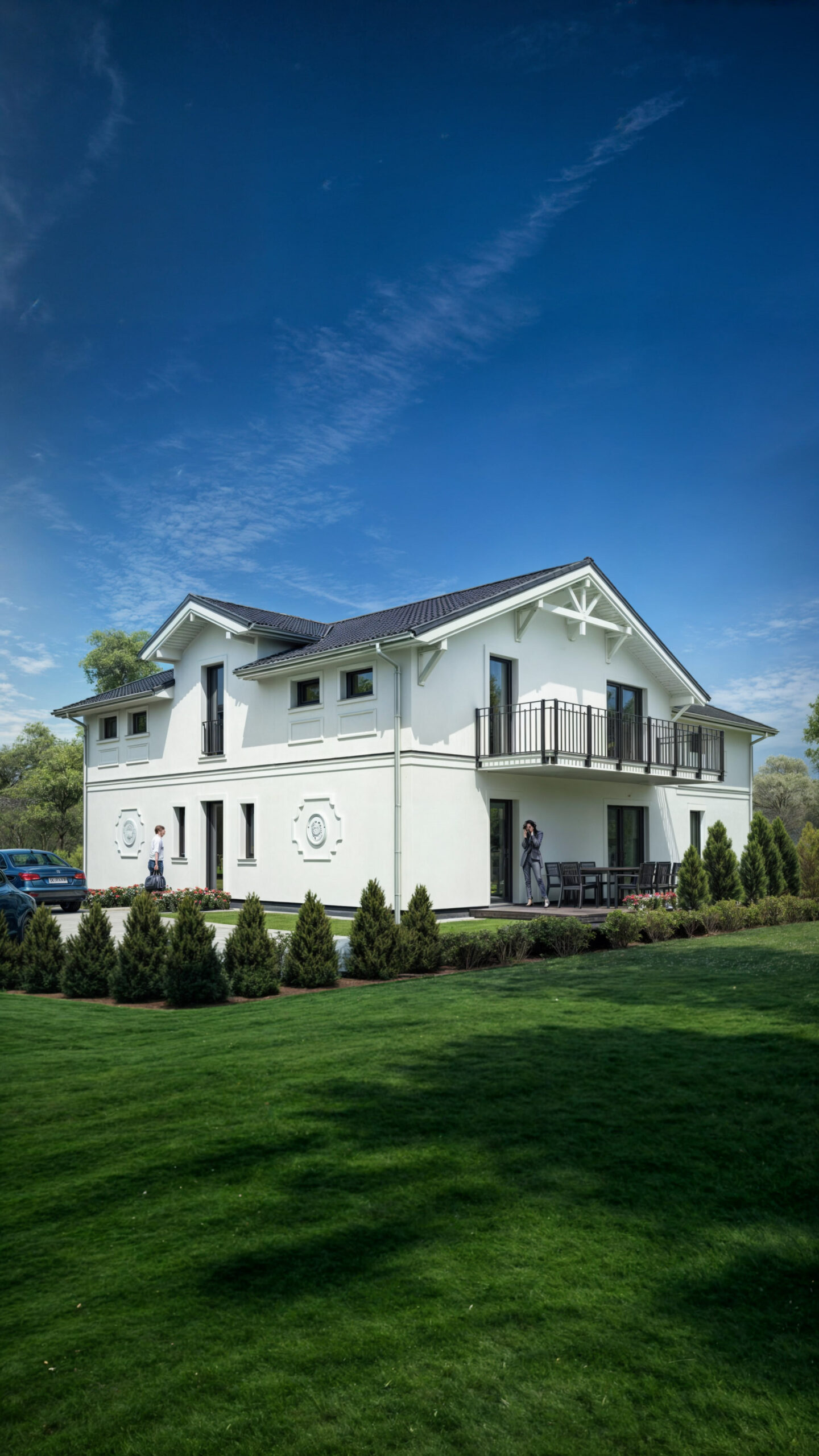 Wizualizacja 3D - Dom w stylu rezydencji Ostseebad Dierhagen, Niemcy