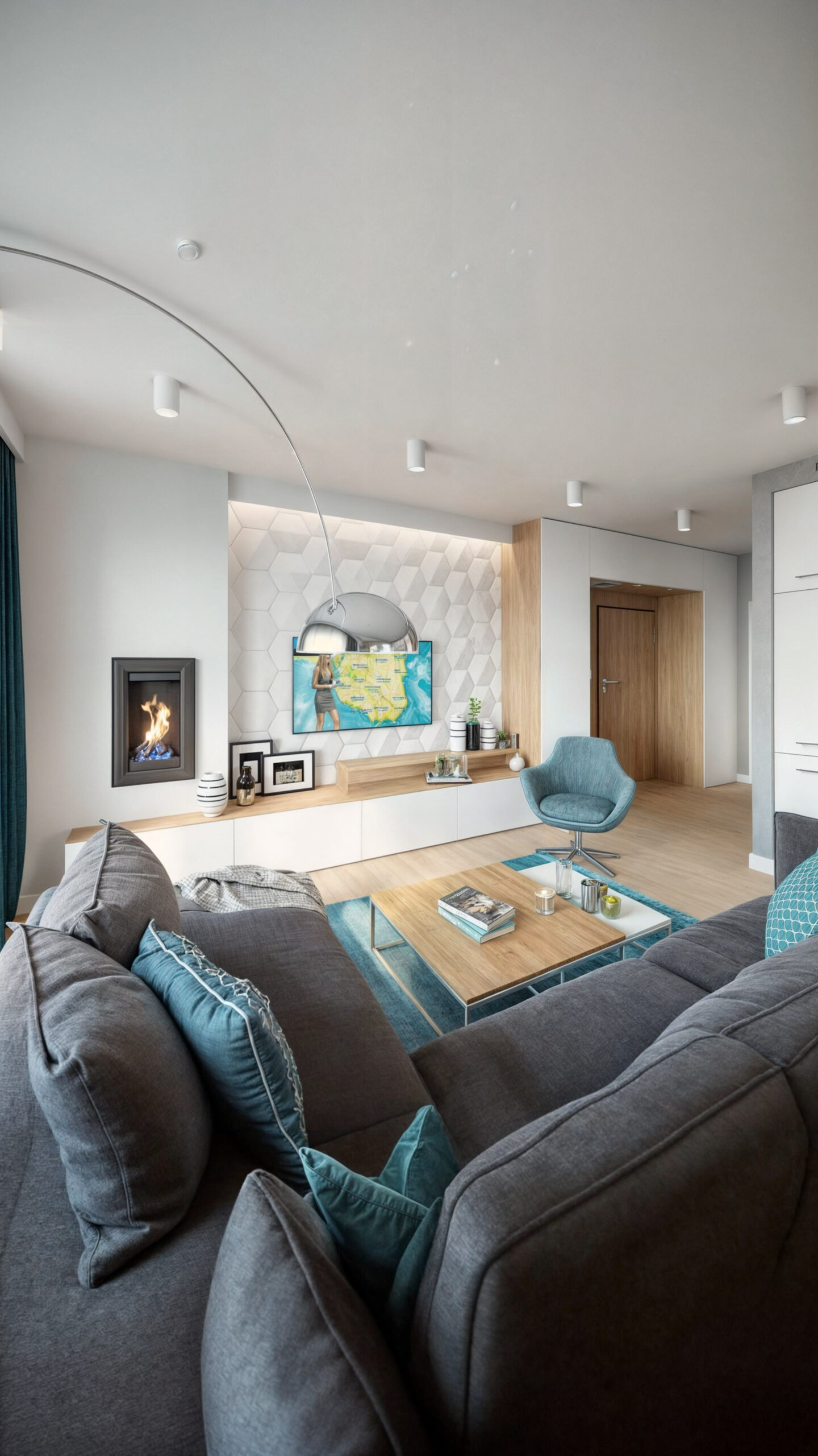 Wizualizacja 3D - Projekt wnętrza mieszkania Leszno, Polska