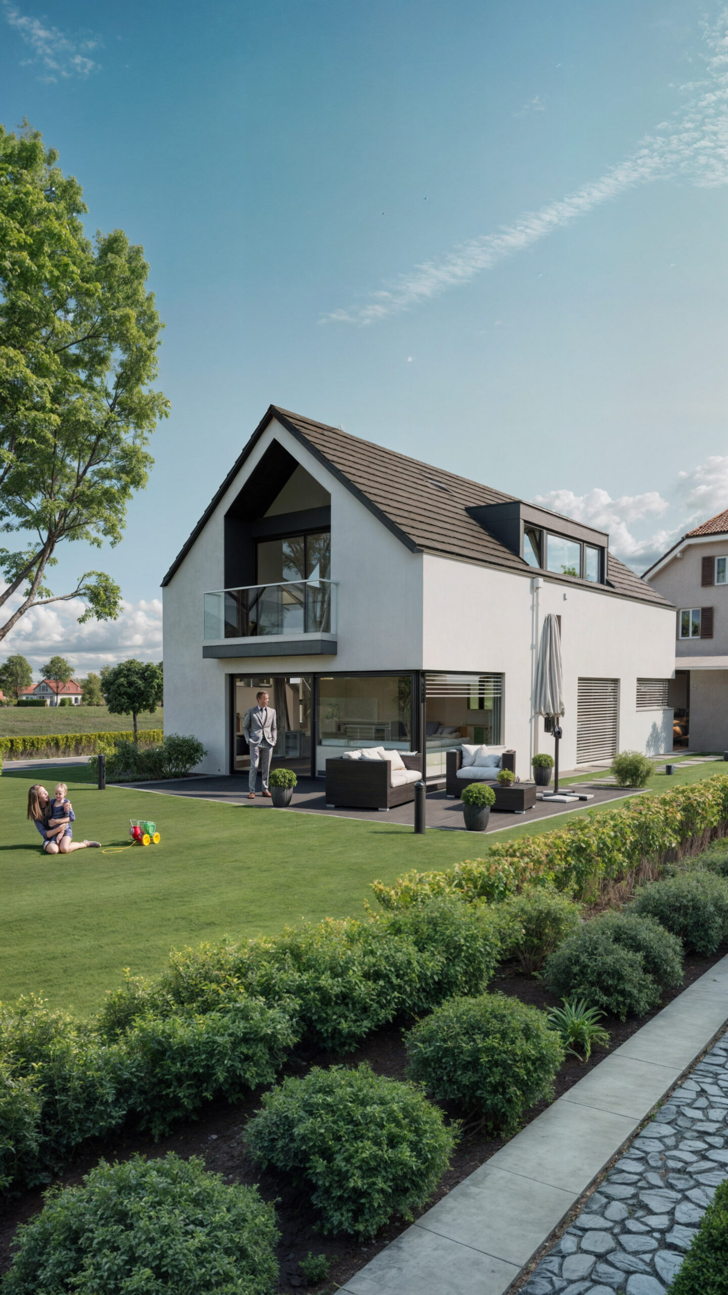 Wizualizacja 3D - Prosty domek Lotzwil, Szwajcaria