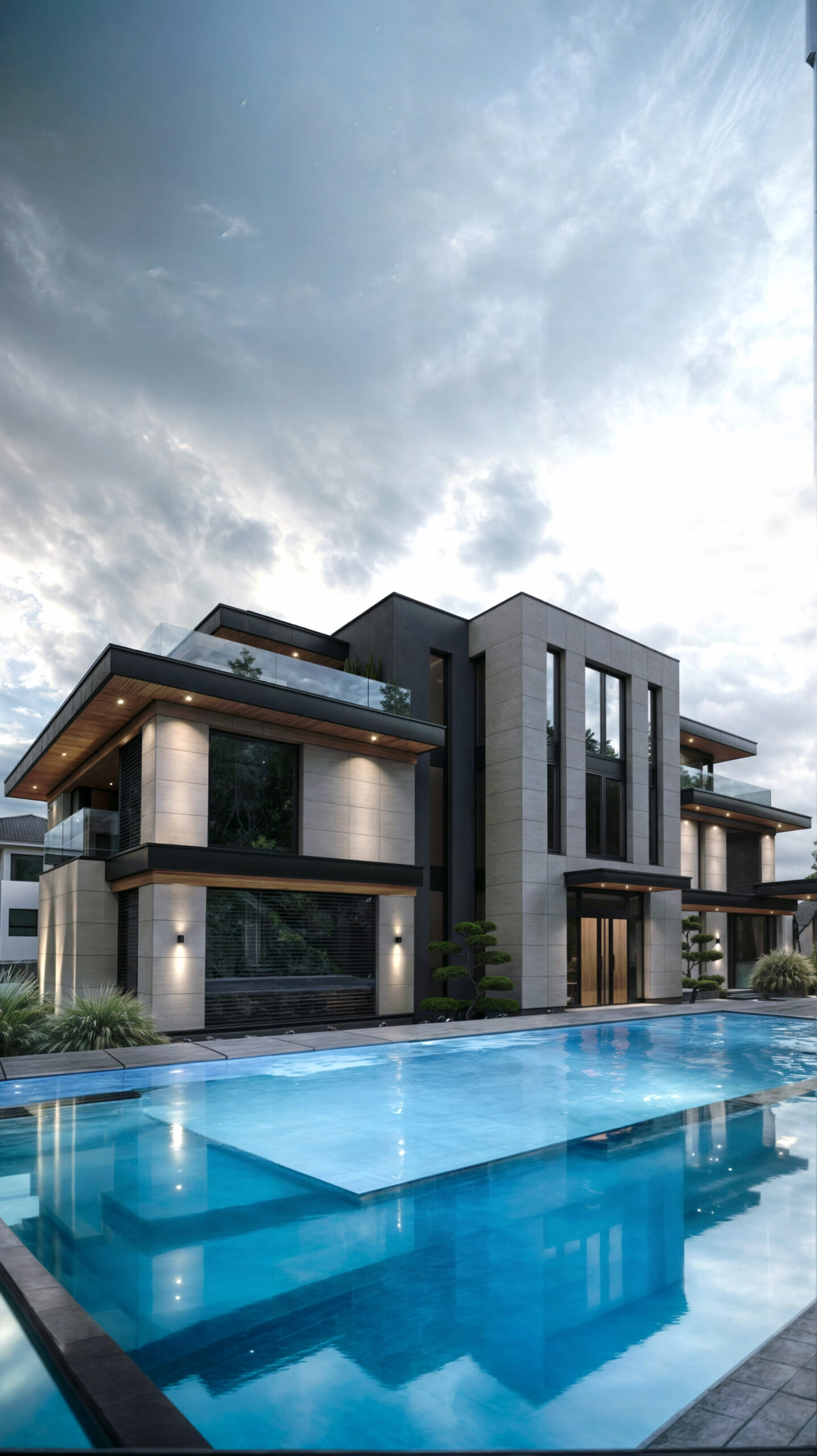 Wizualizacja 3D - Elegancka willa z basenami w Rheinfelden, Niemcy