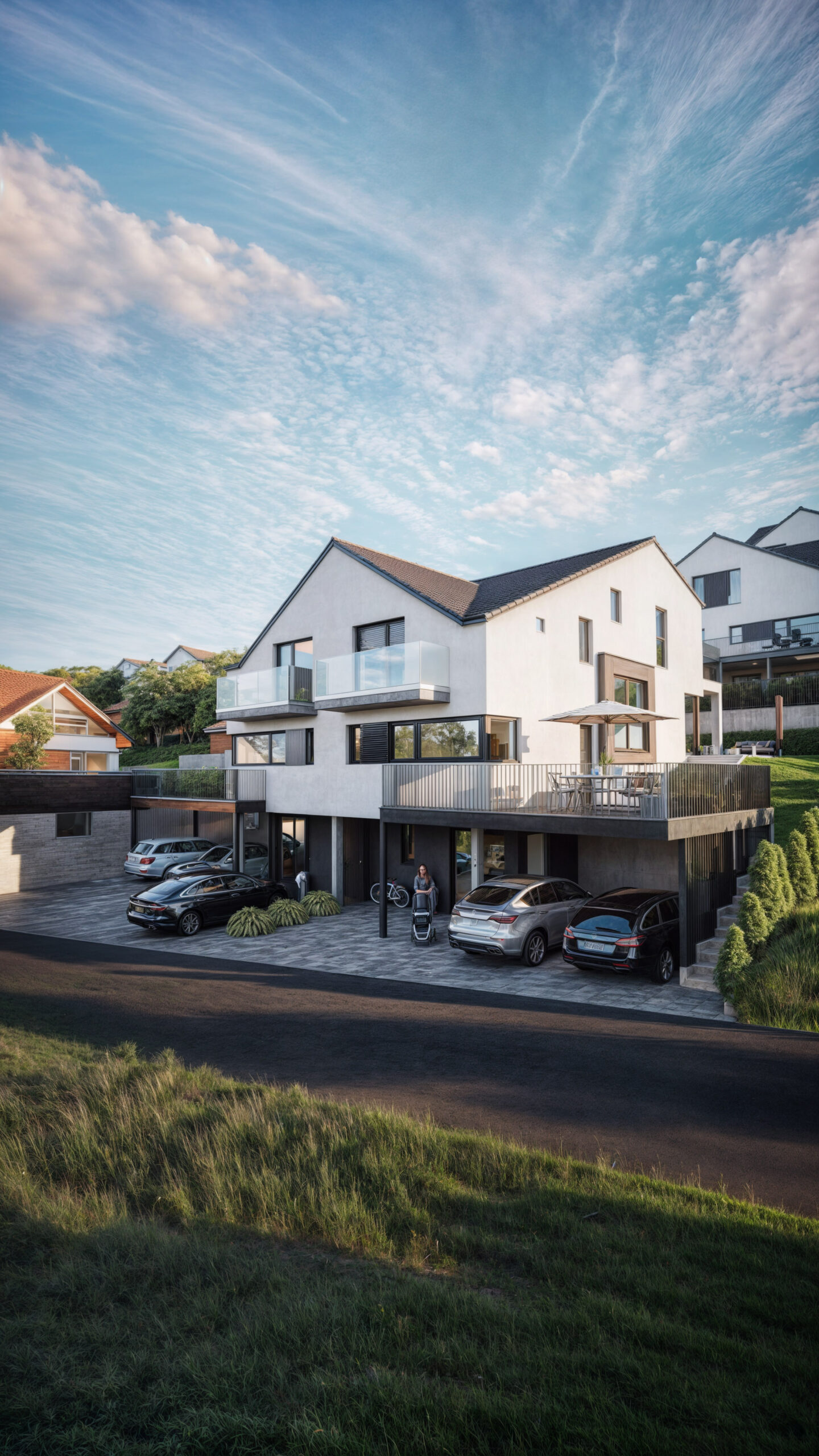 Wizualizacja 3D - Domy jednorodzinne Lampenberg, Szwajcaria