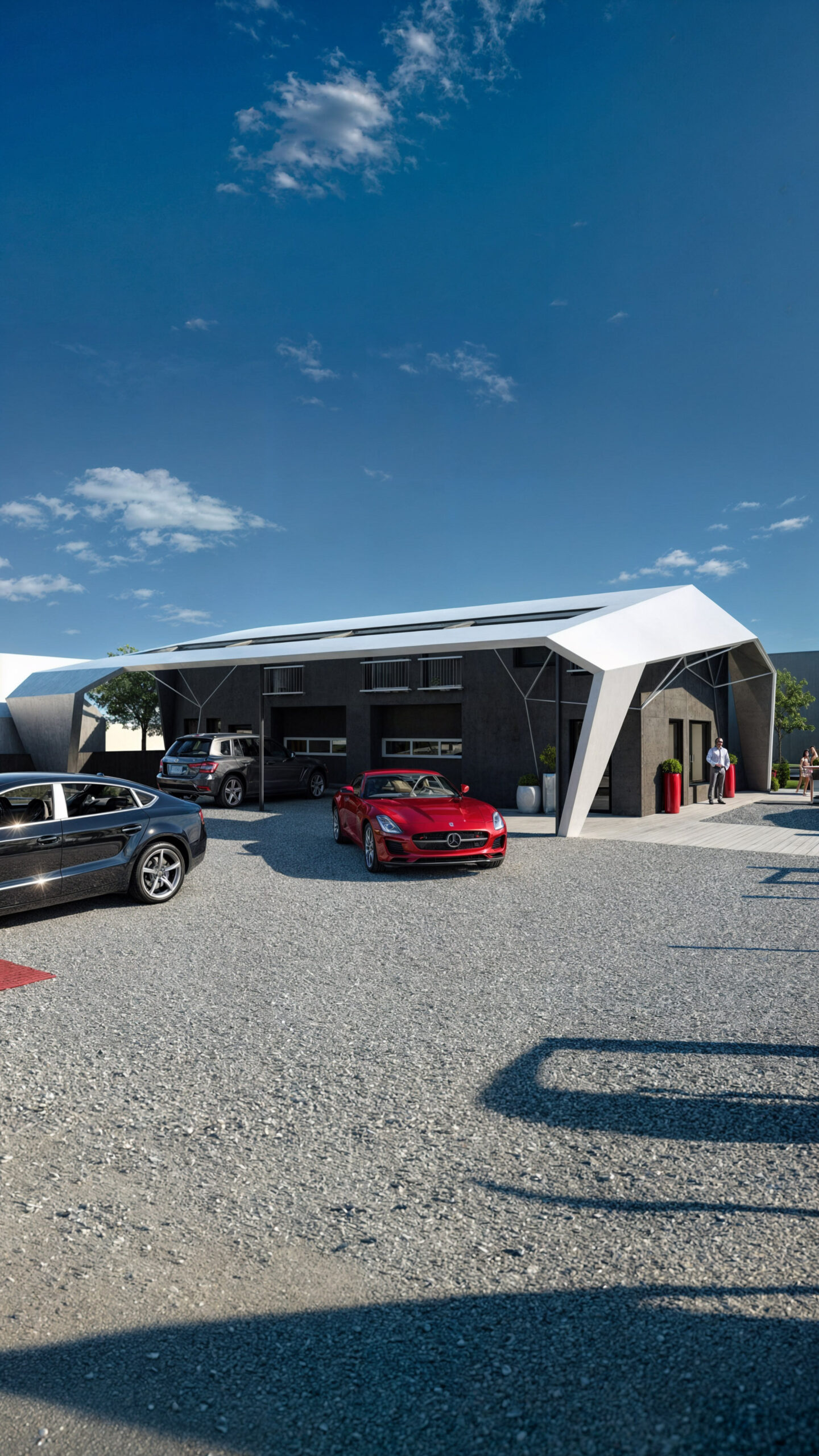 Wizualizacja 3D - warsztaty samochodowe Leszno, Polska