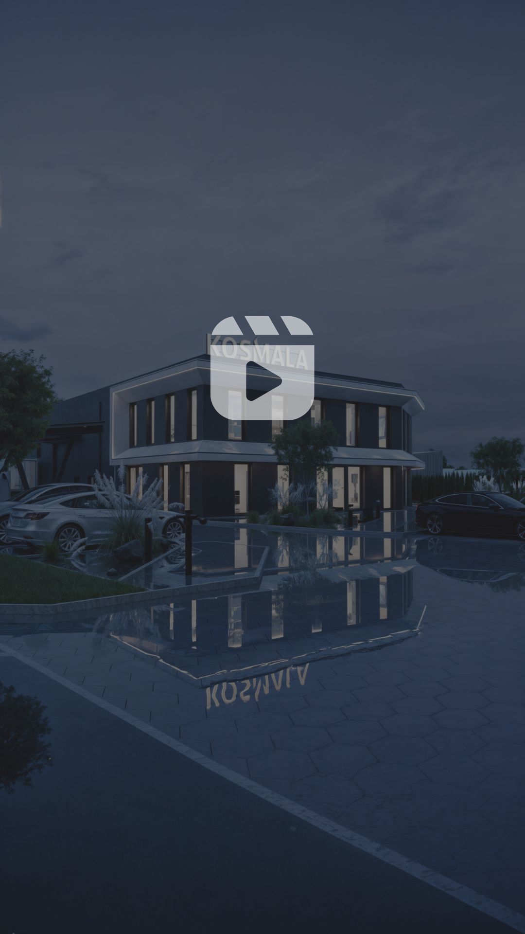 Wizualizacja 3D - Budynek biurowo-magazynowy Leszno, Polska