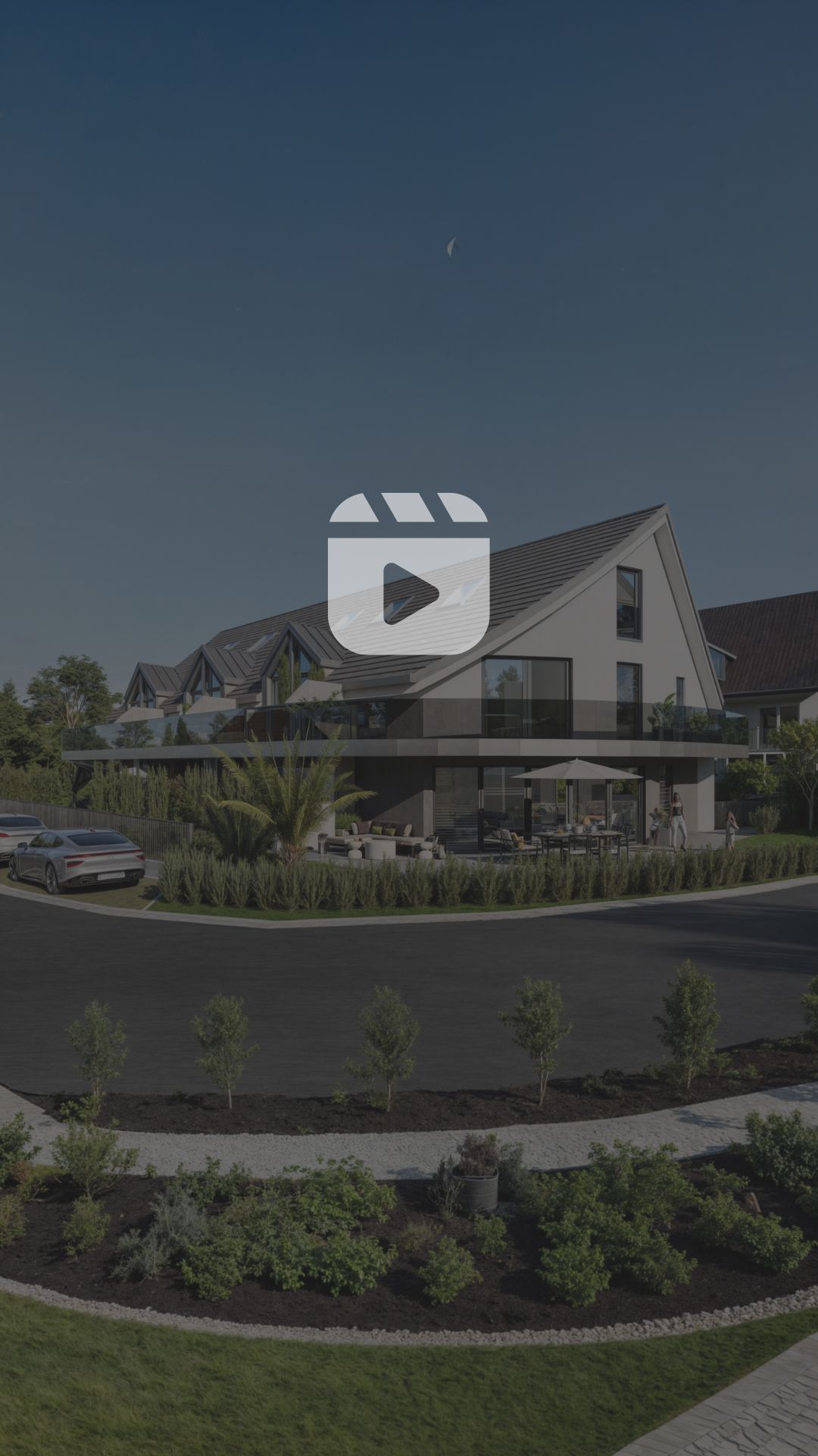 Wizualizacja 3D - Domy w zabudowie szeregowej Stadel, Szwajcaria